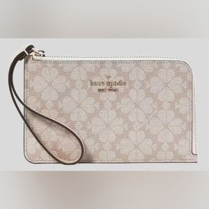 NWT Kate Spade Leather Wristlet lucy small l-zip wristlet